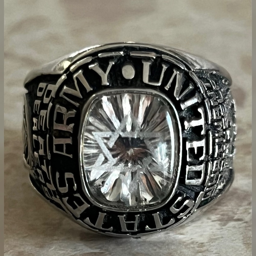Balfour US Army Silver 'Death Dealers' Theme Ring